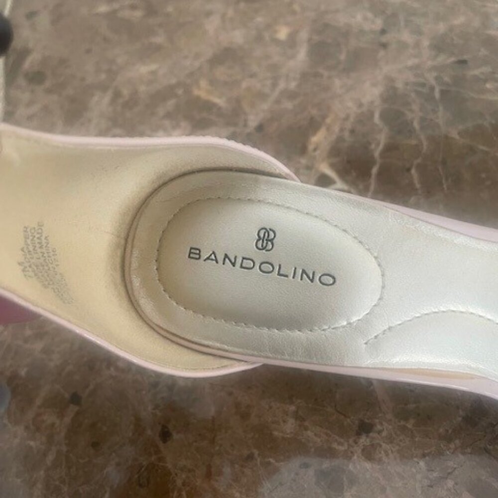 Bandolino Madia Nude Patent Leather Ankle Strap Kitten Heel Sandals – Size 7 - Picture 10 of 12